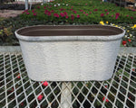 Planter - Oval Birch Pot - White